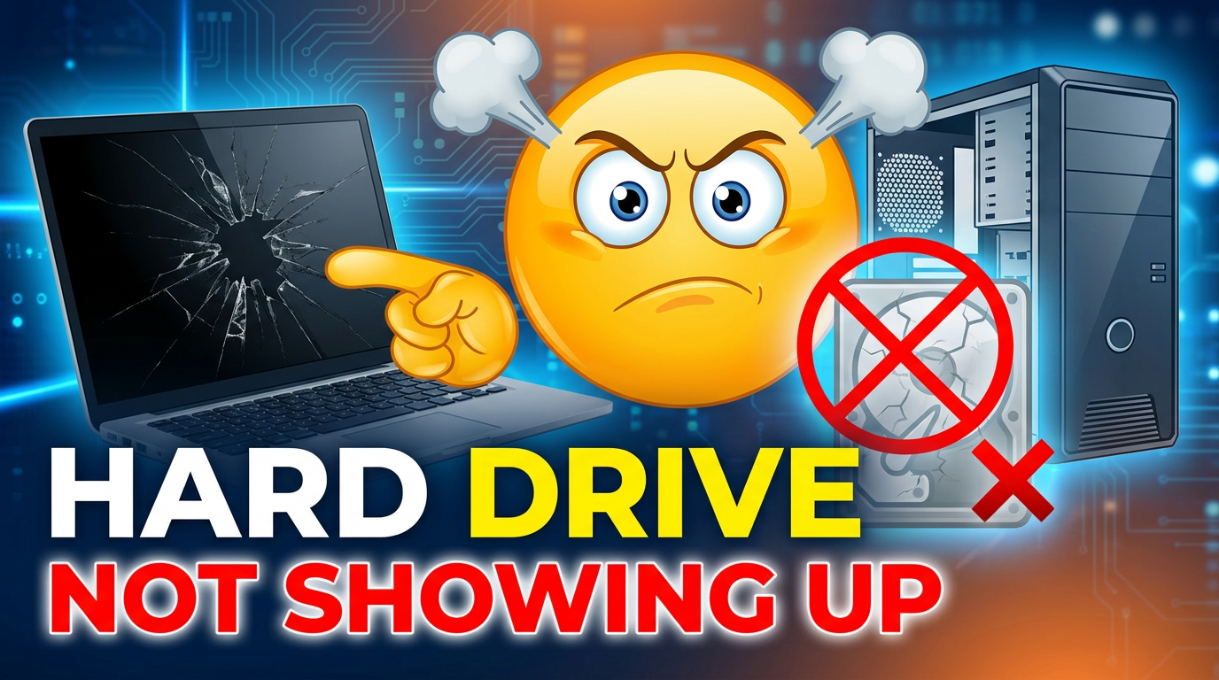 hard drive not showing up